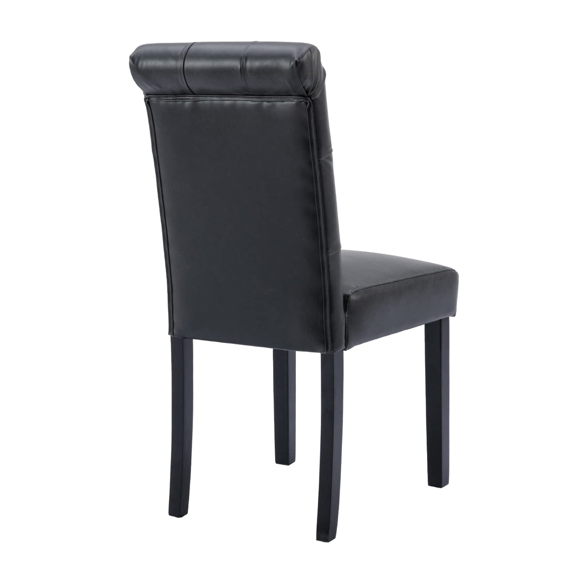 Black PU Leather Upholstered Dining Chairs Set of 4 X788760