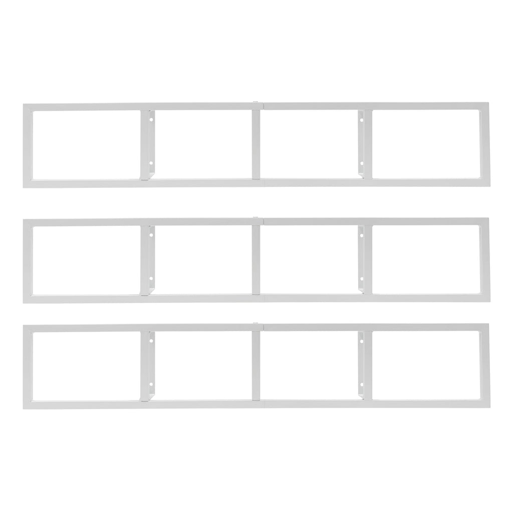 34 Inch Wall Mount Media Storage Rack, 3 pcs CD DVD Organizer Metal Shelf, White Z645
