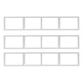 34 Inch Wall Mount Media Storage Rack, 3 pcs CD DVD Organizer Metal Shelf, White Z645
