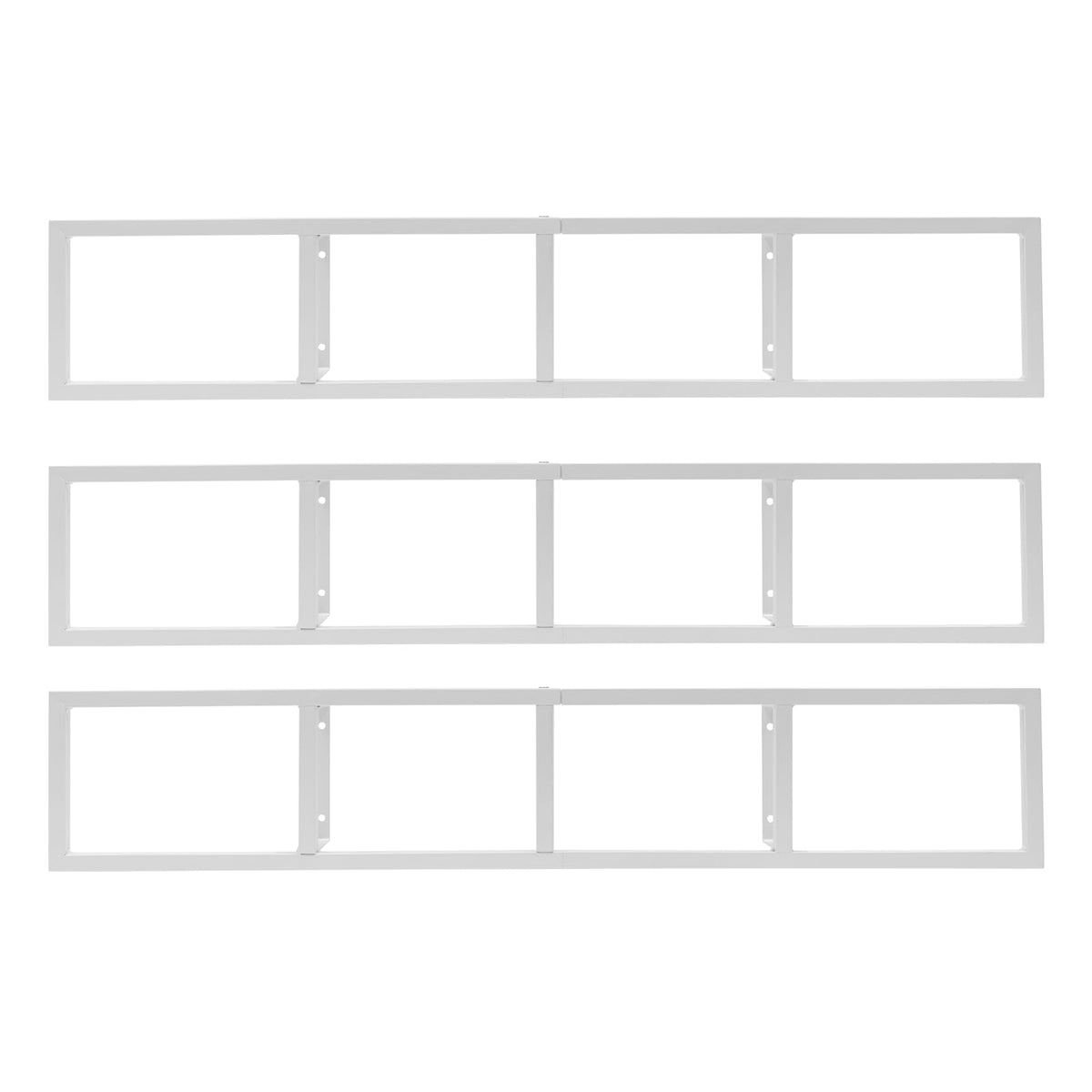 34 Inch Wall Mount Media Storage Rack, 3 pcs CD DVD Organizer Metal Shelf, White Z645