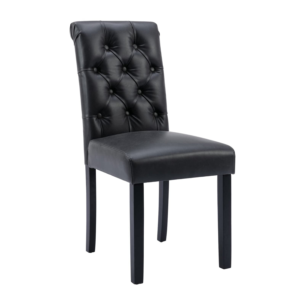 Black PU Leather Upholstered Dining Chairs Set of 4 X788760