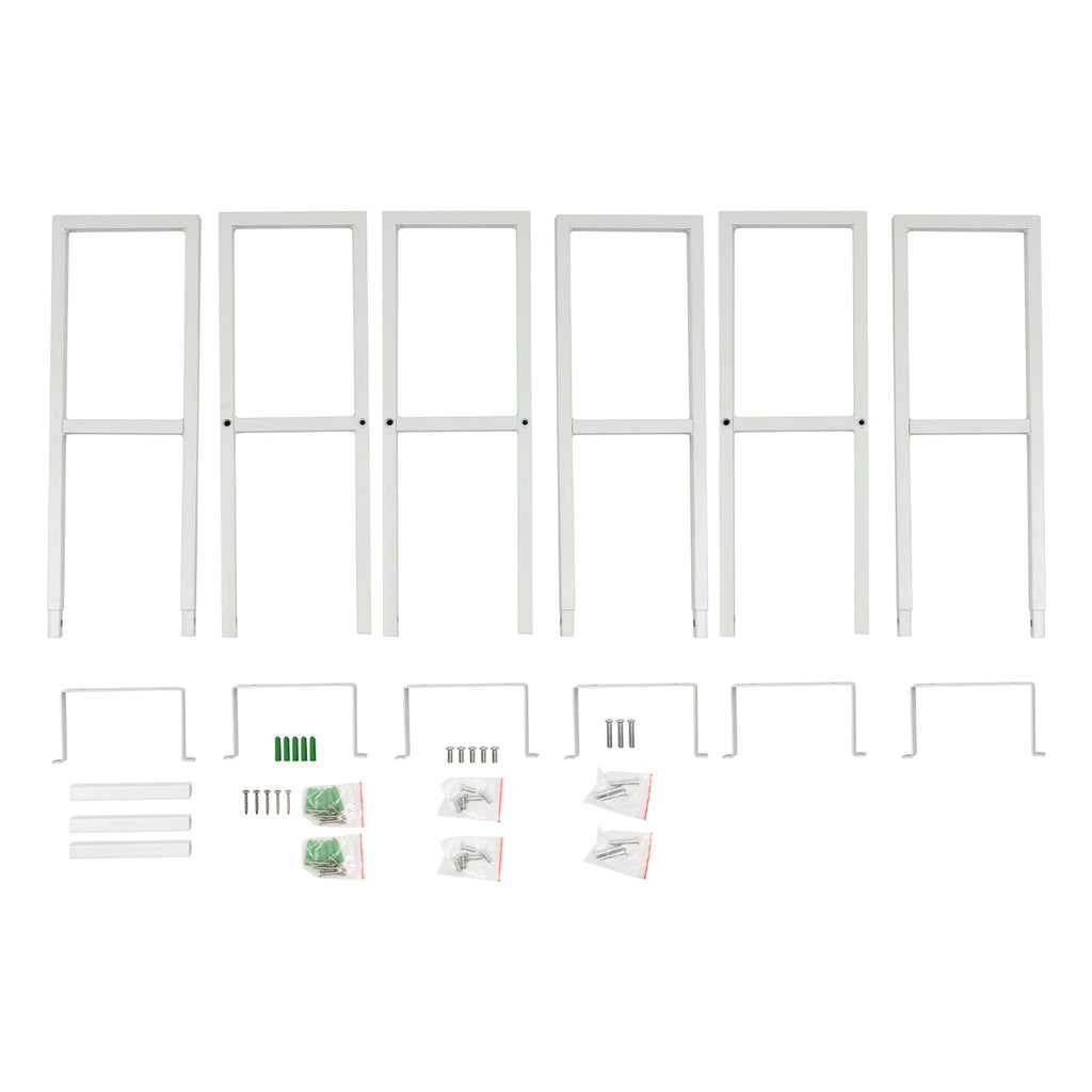 34 Inch Wall Mount Media Storage Rack, 3 pcs CD DVD Organizer Metal Shelf, White Z645