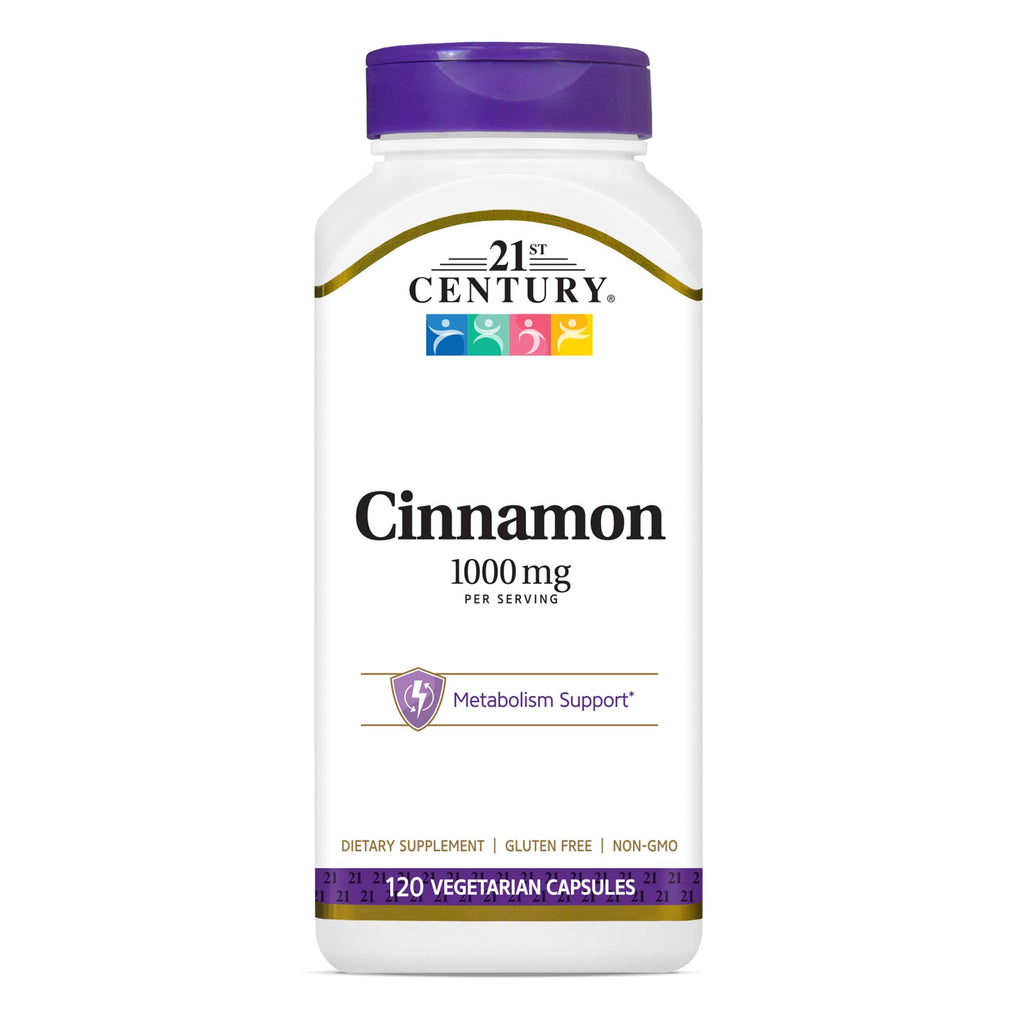 Cinnamon 1000mg Vegetarian Capsules, 120 Count Q7261