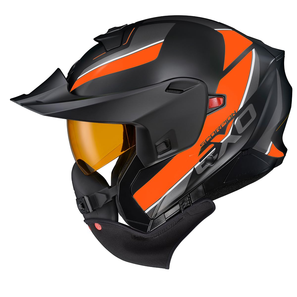 Orange Large Modular Snowmobile Helmet J2593