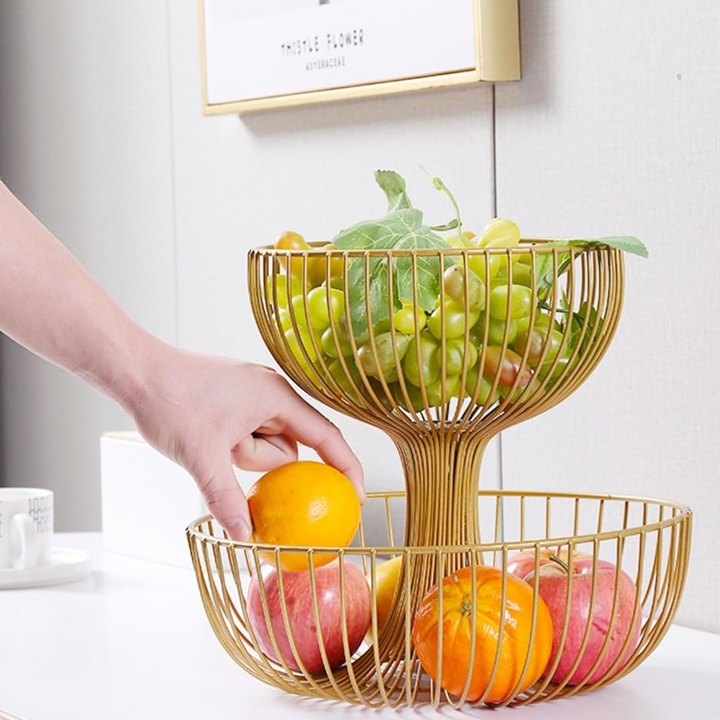 2 Tier Large Capacity Fruit Basket F61689