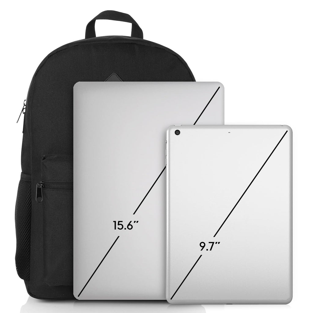 Black 15.6 Inch Laptop Backpack with USB Charger C8352