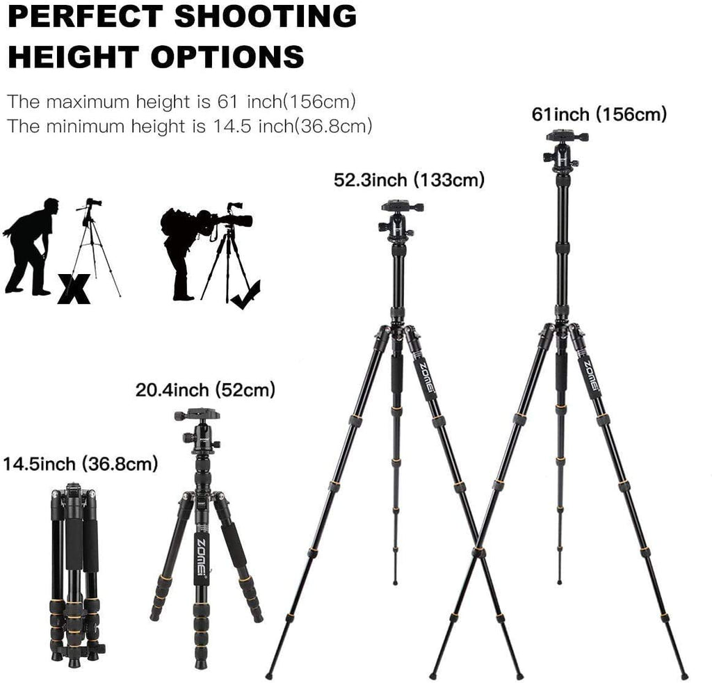 Camera Tripod with Ball Head Quick Release Plate and Carrying Case V774491