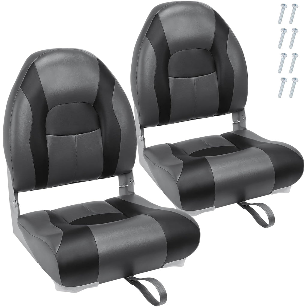 High Back Folding Waterproof Boat Seats 2 Pack N74412