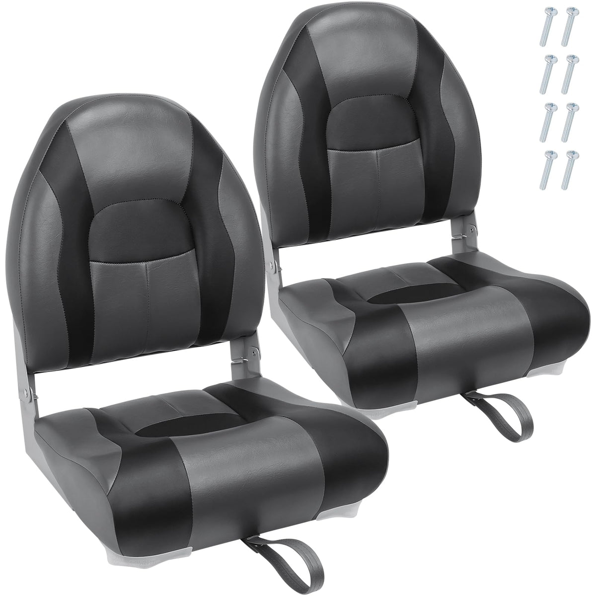High Back Folding Waterproof Boat Seats 2 Pack N74412