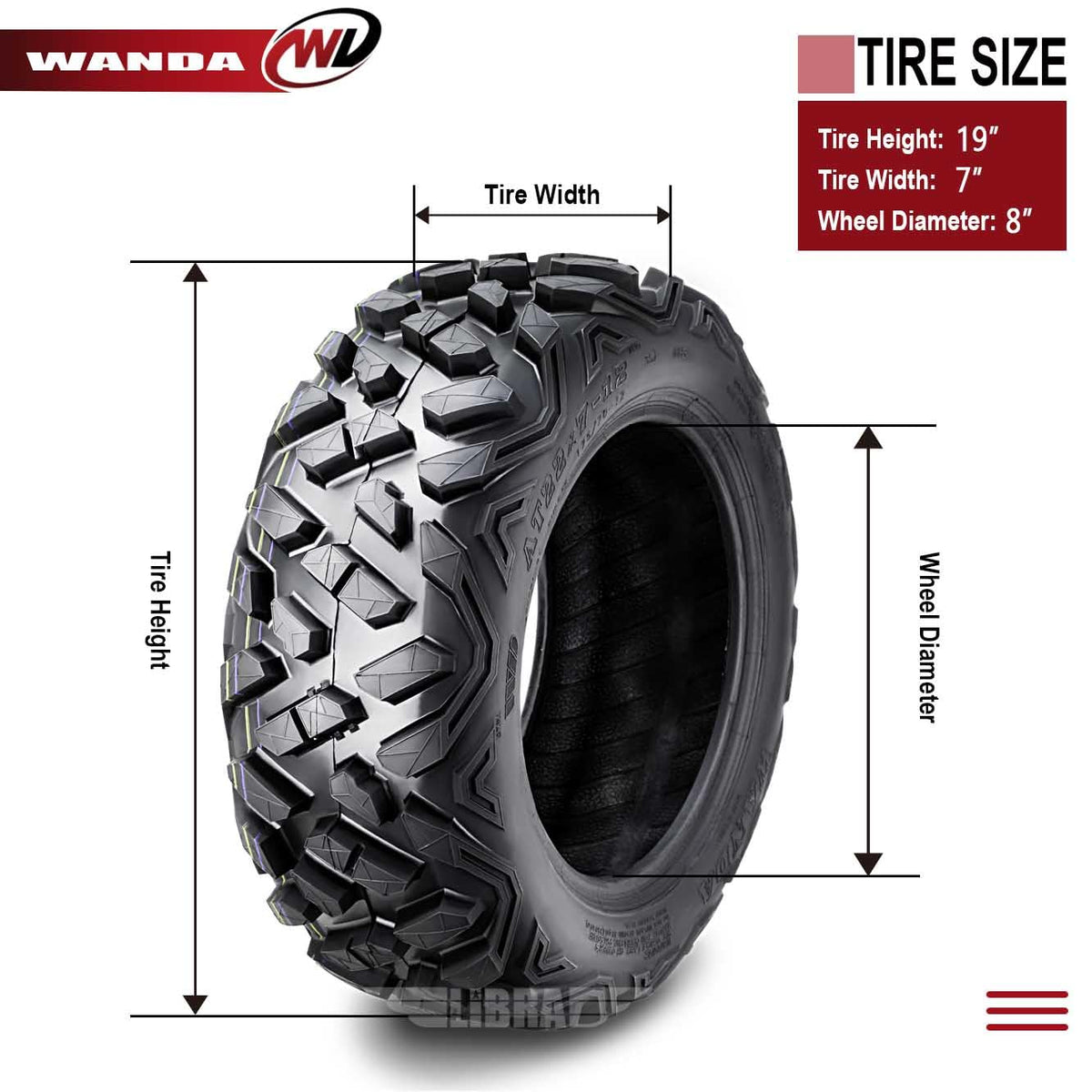 4 ATV Tires 19x7-8 Q3540