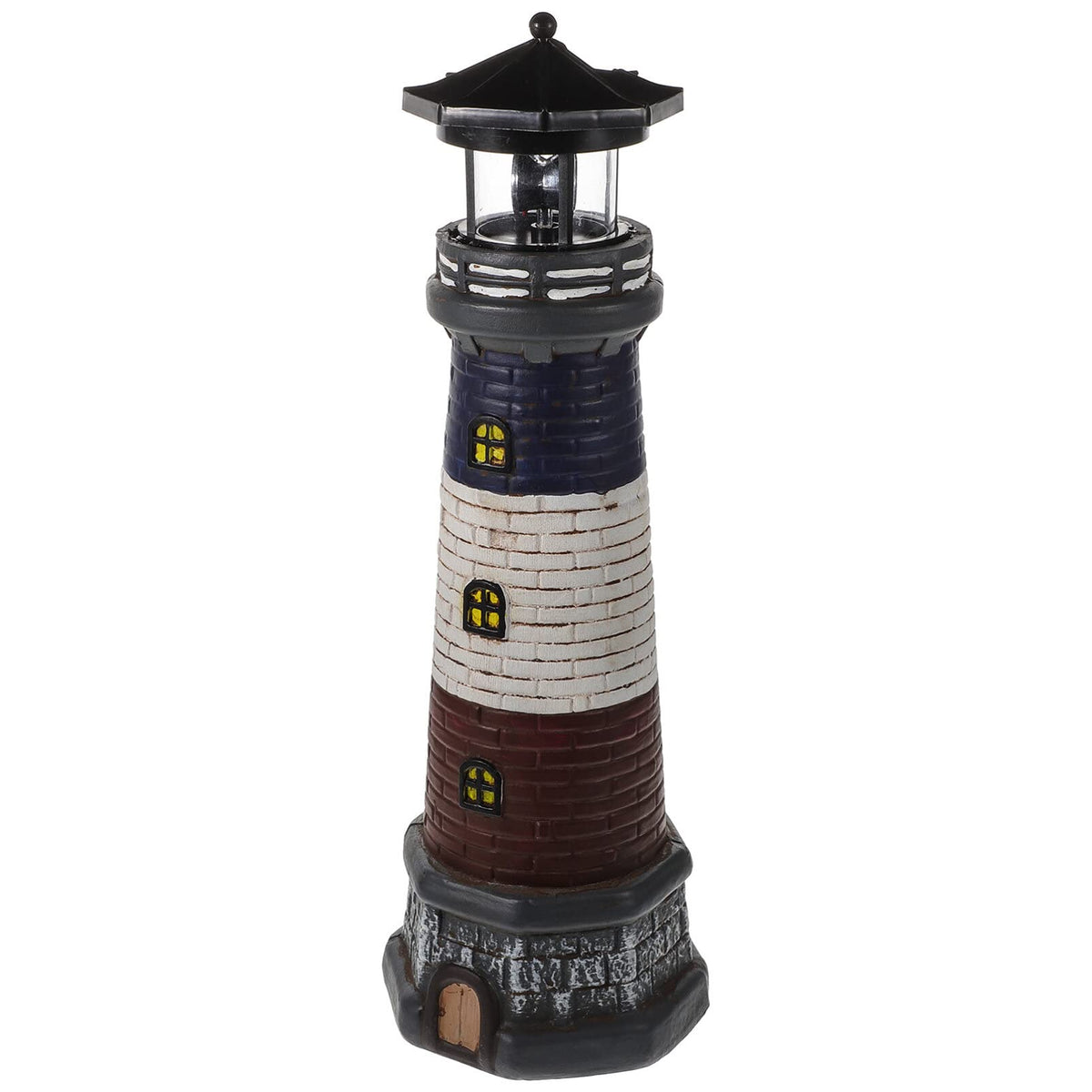 Solar Lighthouse Garden Lights Outdoor Waterproof Resin Statue Lamp U623394