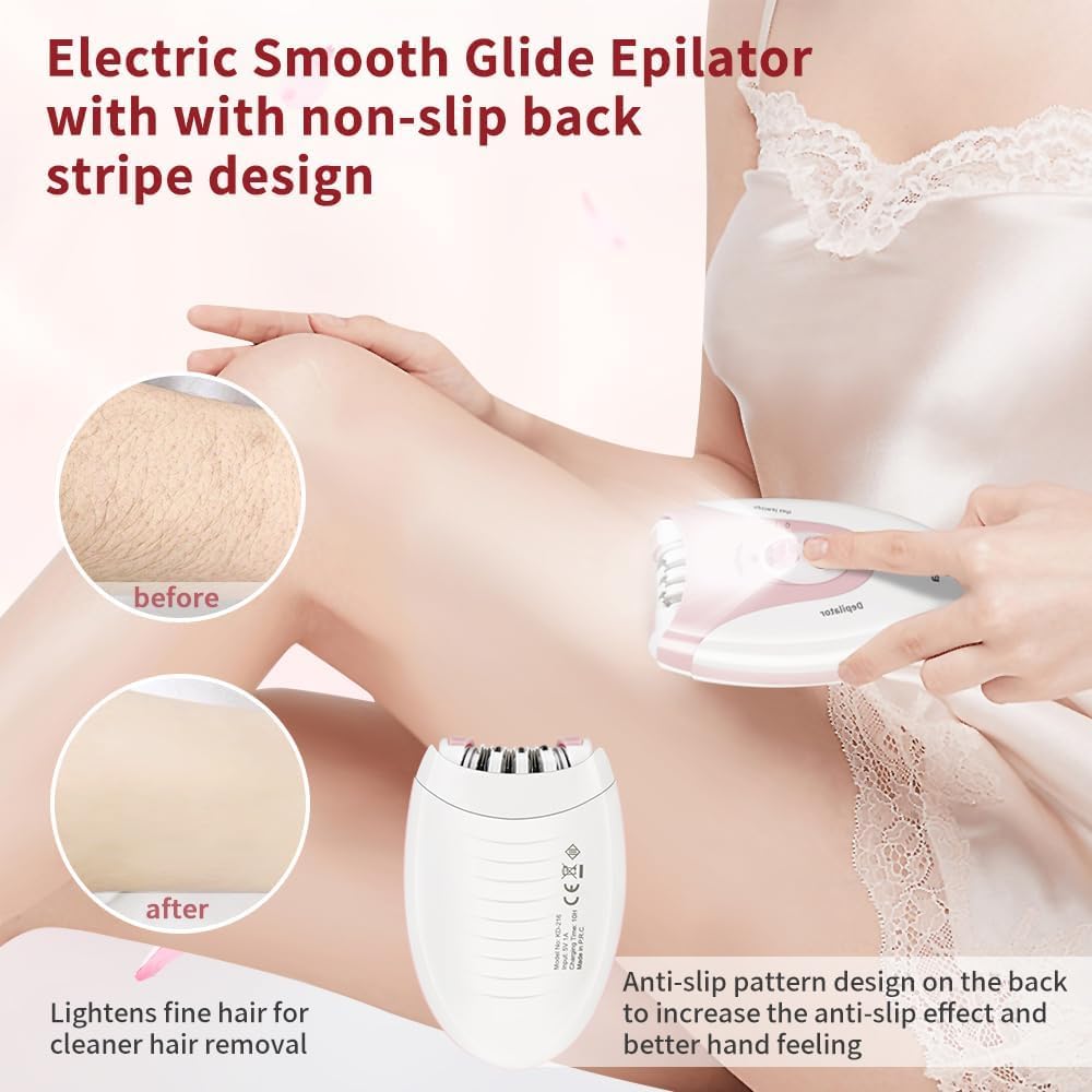 Facial Epilator with LED Light Two Speed Hair Removal Device A865