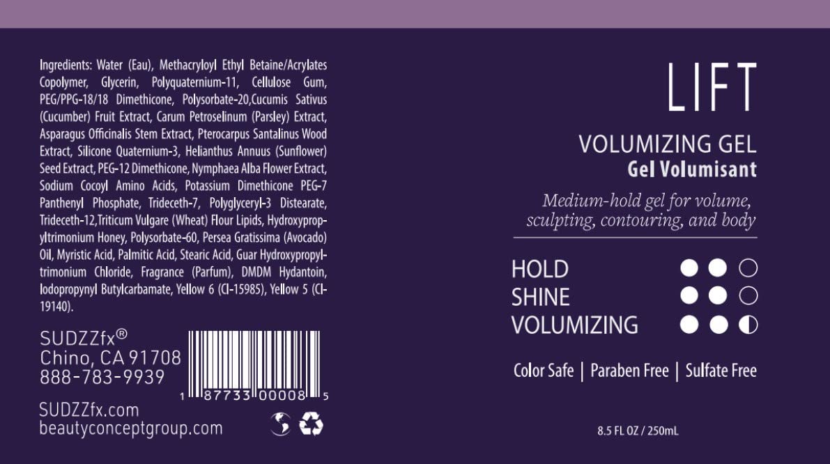 Volumizing Hair Gel, 8.5 Fl Oz U558