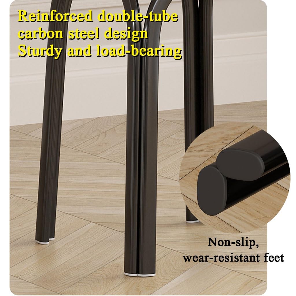 Light Grey Square Stacking Stools with Steel Legs T35966