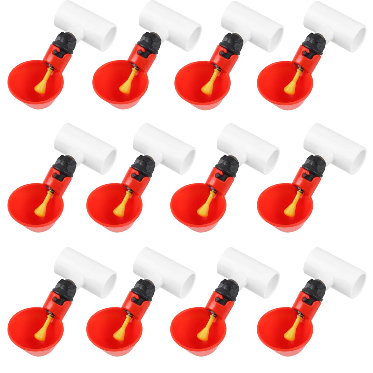 12 Pack Automatic Plastic Chicken Waterer Cups Q857
