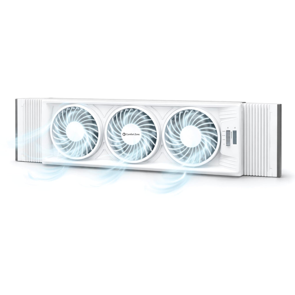 Triple Window Fan with 3-Speeds & Expandable Width B847636