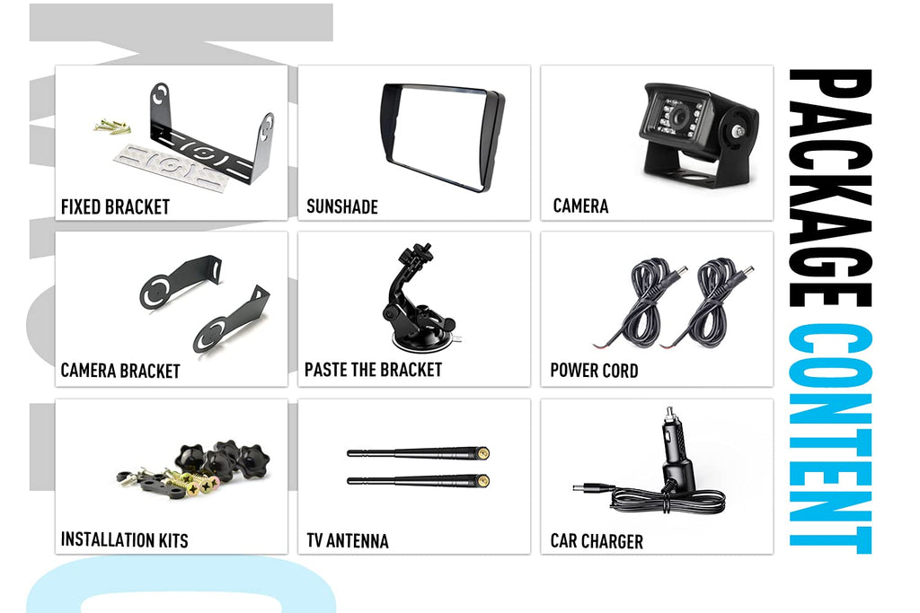 1080P Wireless Backup Camera System Kit with 7'' LCD Monitor Y557134
