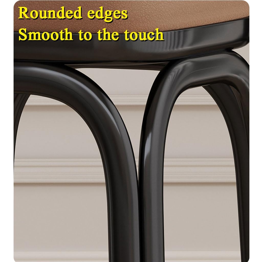 Light Grey Square Stacking Stools with Steel Legs T35966