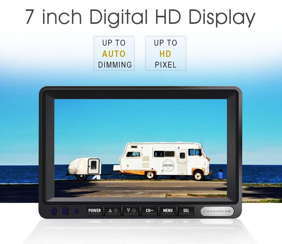 1080P Wireless Backup Camera System Kit with 7'' LCD Monitor Y557134
