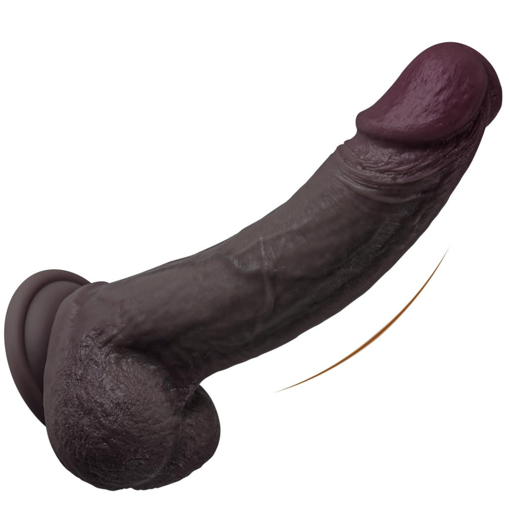 6 Inch Liquid Silicone Black Dildo with Suction Cup V279