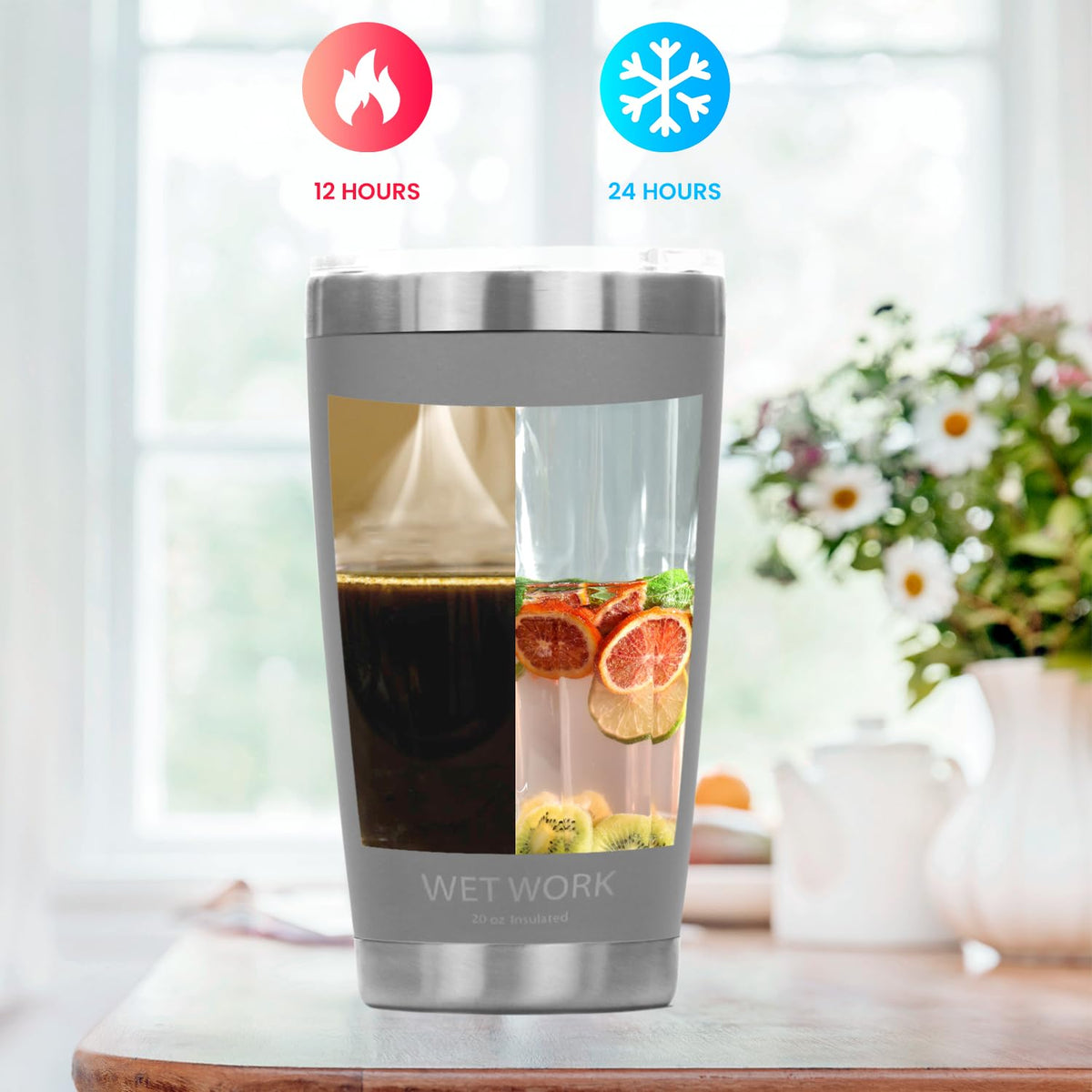 20 oz Stainless Steel Insulated Tumbler with Leak Proof Lid Q477