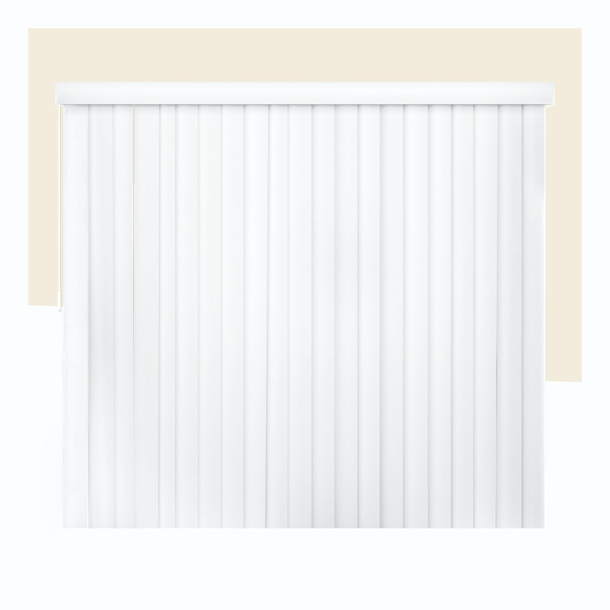 Vertical Blinds Oxford White Vinyl 78" W x 84" H T241513