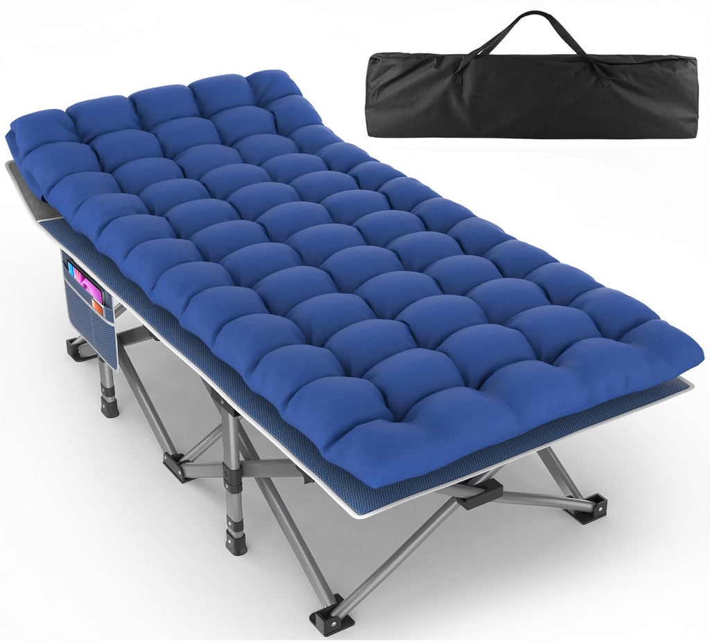 32in XXL Folding Camping Cot with Mattress S7265
