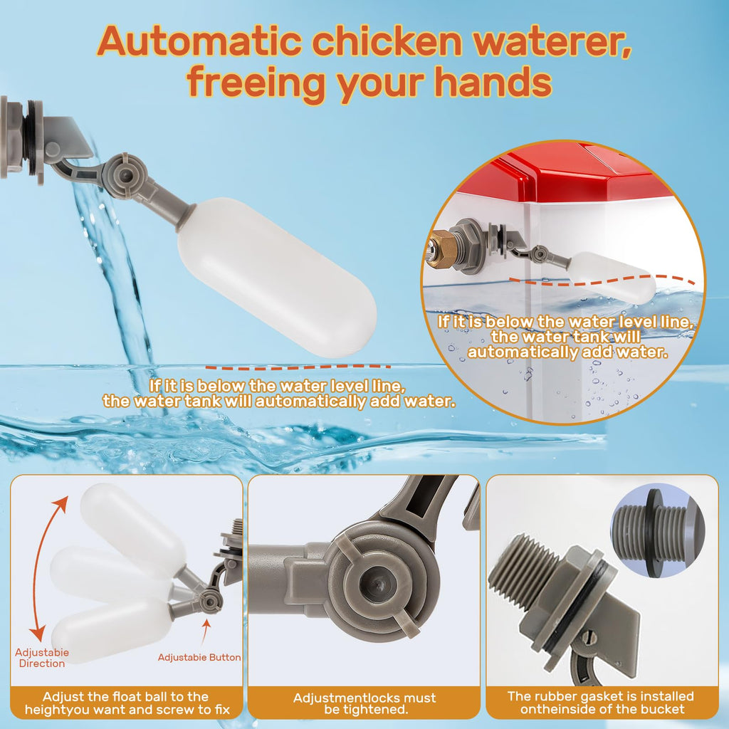Automatic Chicken Waterer with Stainless Steel Hose P955