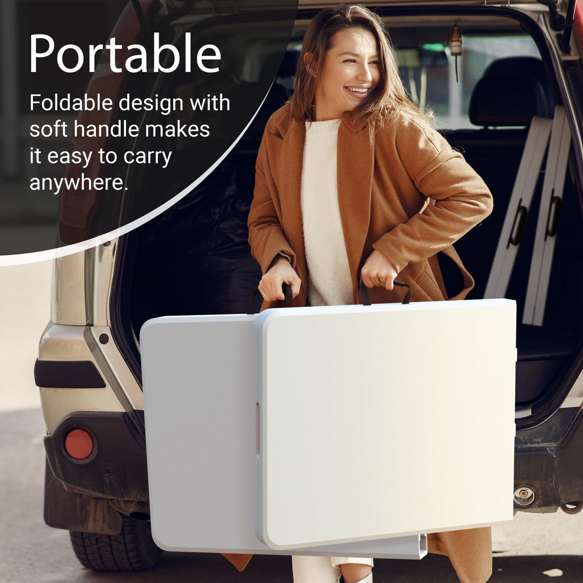 6 Feet Foldable Table with Steel Legs L436