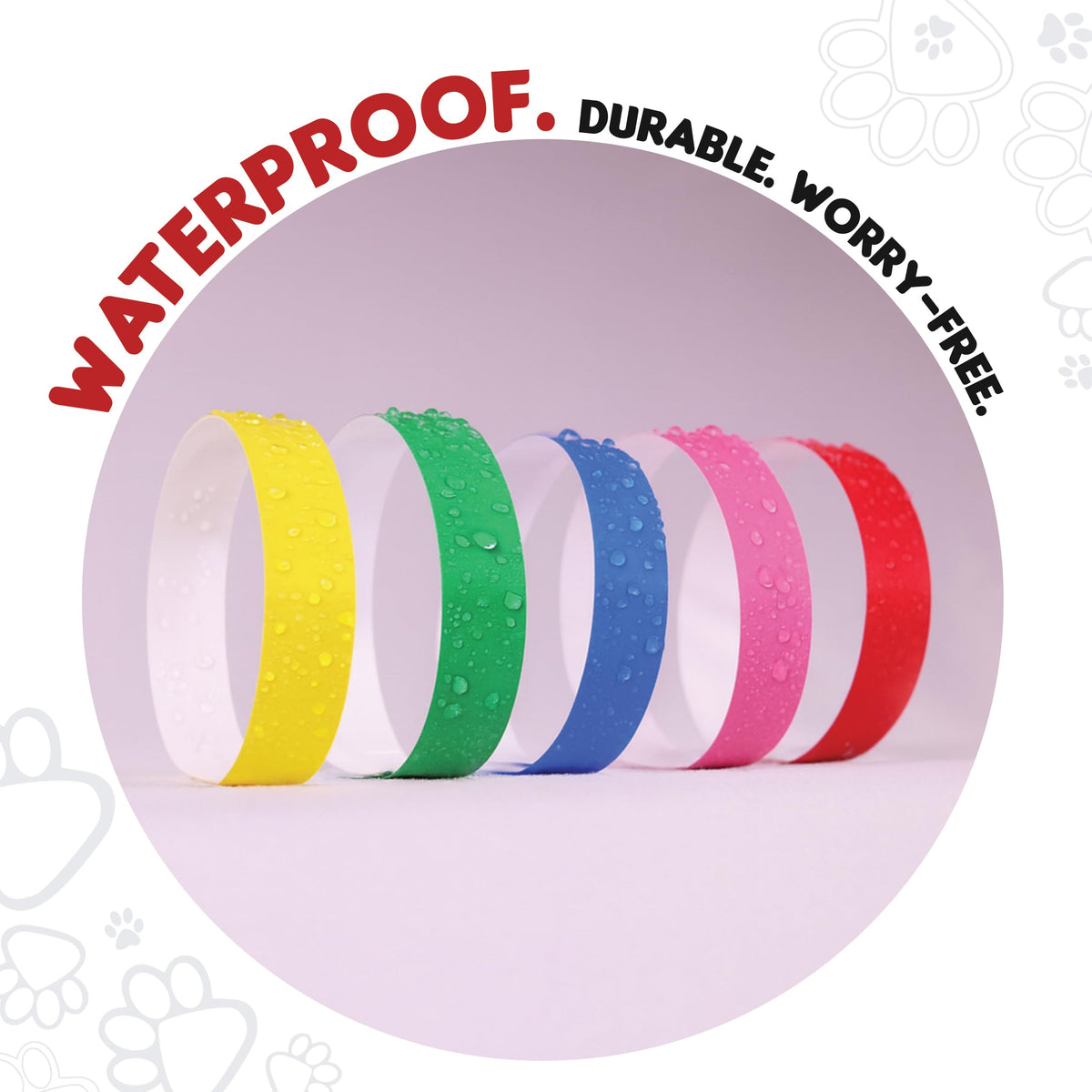20 Inch 500 Count Waterproof Writable Tear-Resistant Pet ID Collars R499566