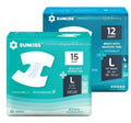 Adult Diapers L 15 Count & Overnight Adult Diapers L 12 Count G373