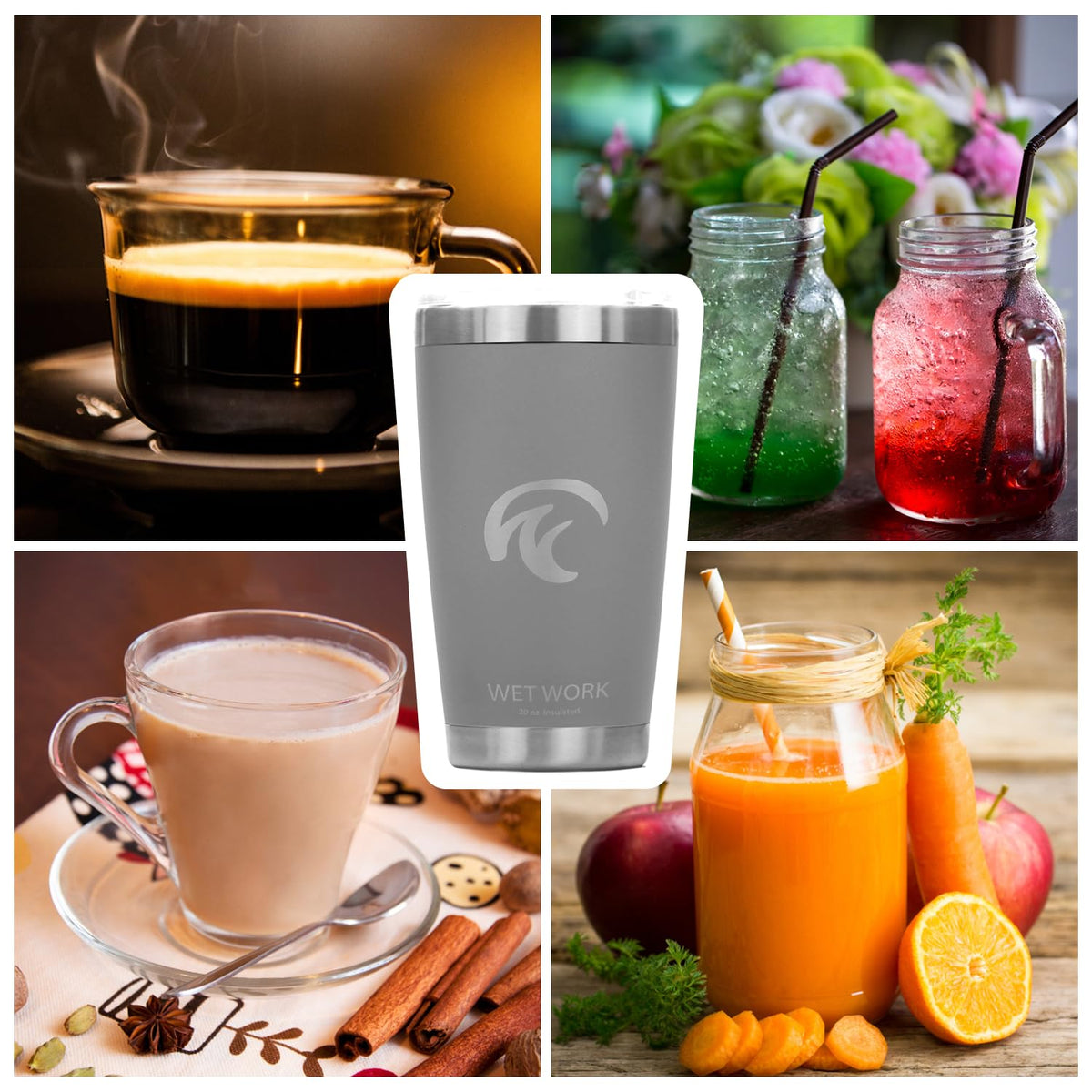 20 oz Stainless Steel Insulated Tumbler with Leak Proof Lid Q477