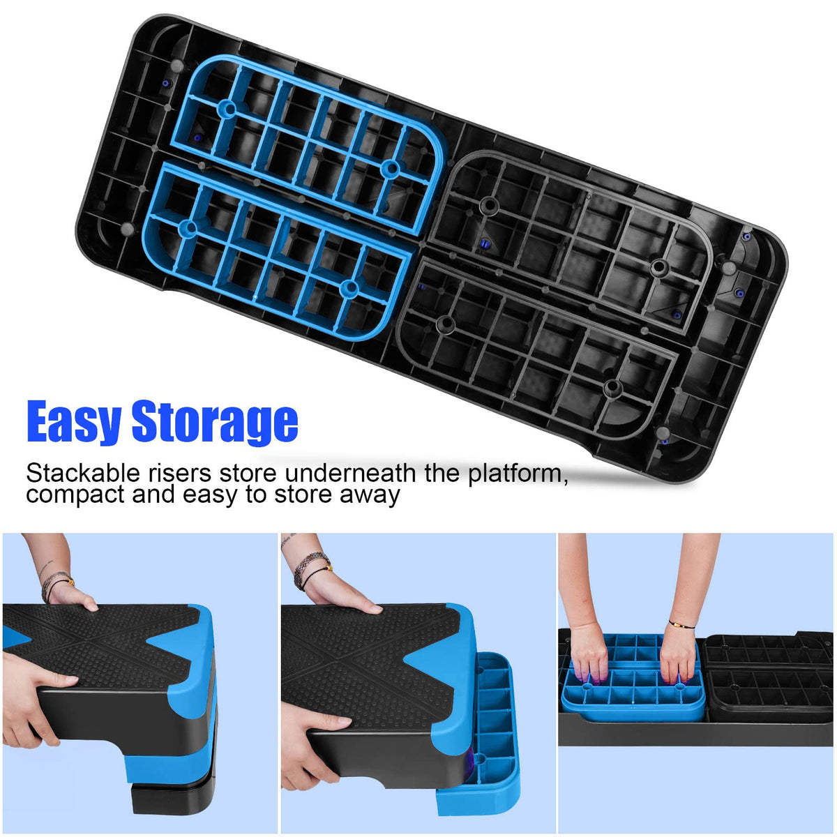Adjustable Aerobic Stepper Fitness Step Platform J142198