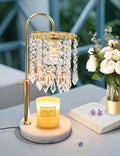 Candle Warmer Lamp with Timer Dimmable Adjustable Height Gold I75380