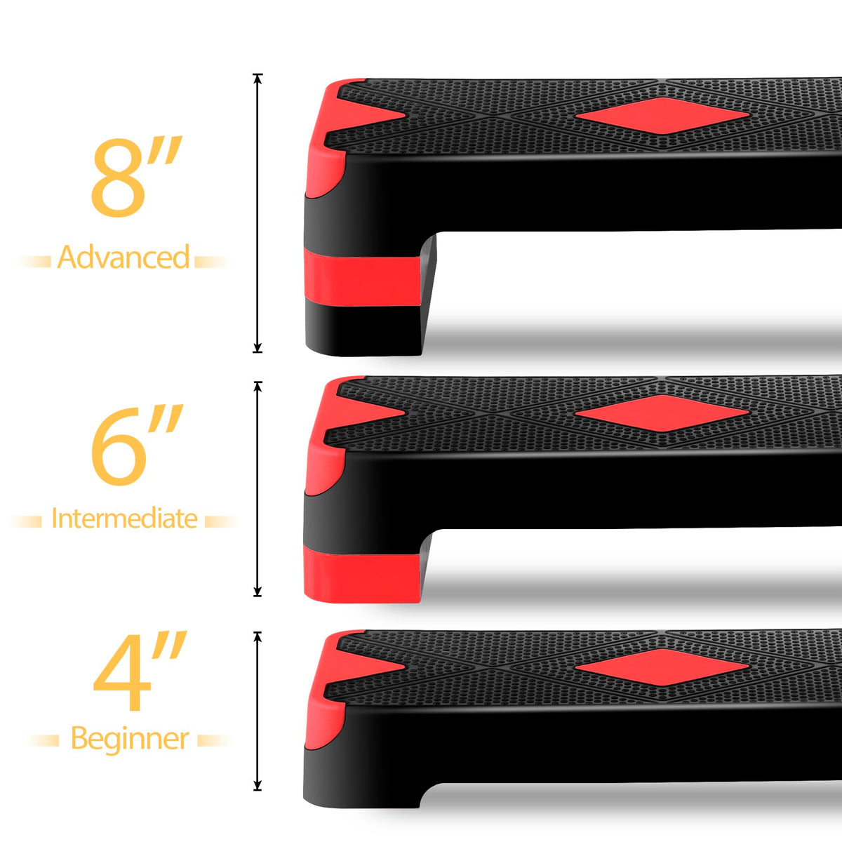 Adjustable Aerobic Stepper with Risers G43031