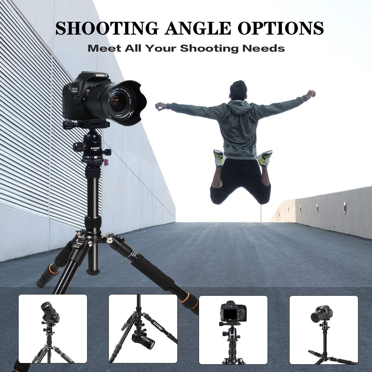 Camera Tripod with Ball Head Quick Release Plate and Carrying Case V774491