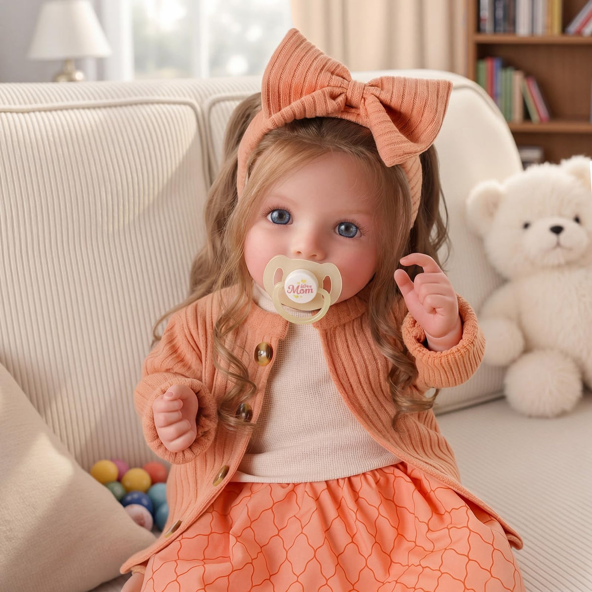 20 Inch Reborn Baby Dolls with Brown Hair Z62412