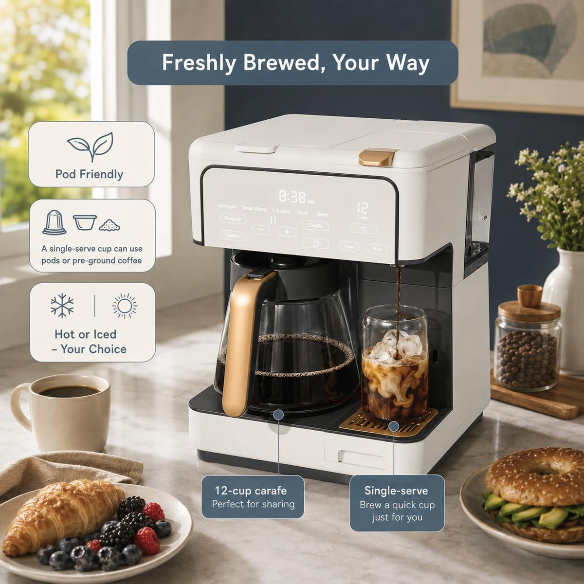 12-Cup Programmable Coffee Maker with Carafe G514216