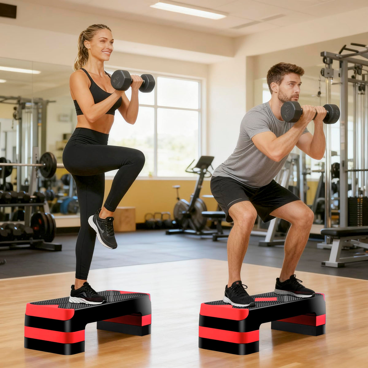 Adjustable Aerobic Stepper with Risers G43031