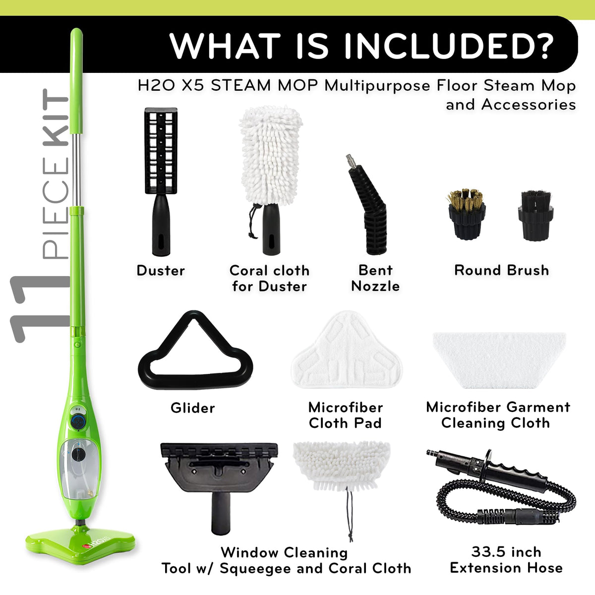 5-in-1 Steam Mop and Handheld Steam Cleaner F5426