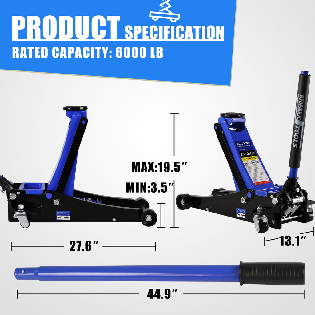 2.5 Ton Low Profile Steel Floor Jack H6294