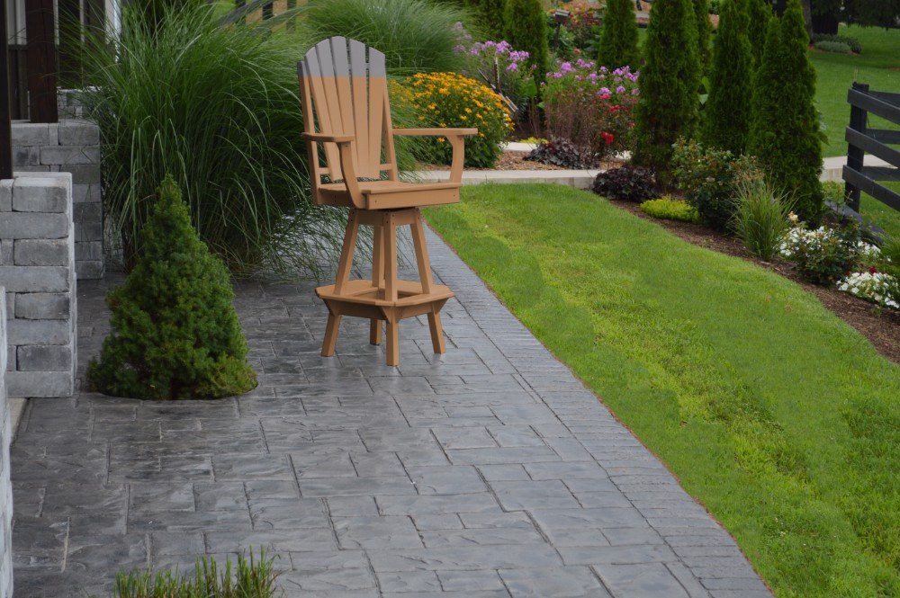 Cedar Adirondack Swivel Bar Chair with Arms G764361