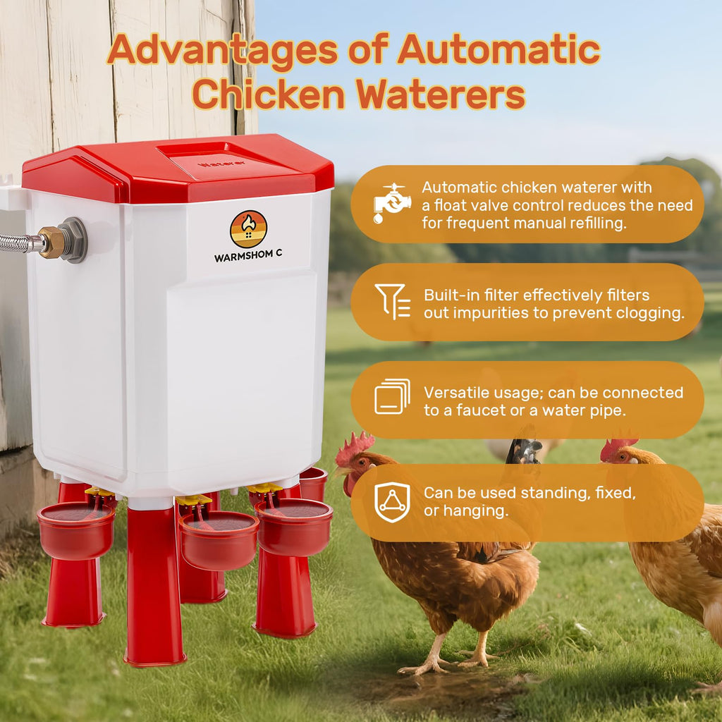 Automatic Chicken Waterer with Stainless Steel Hose P955