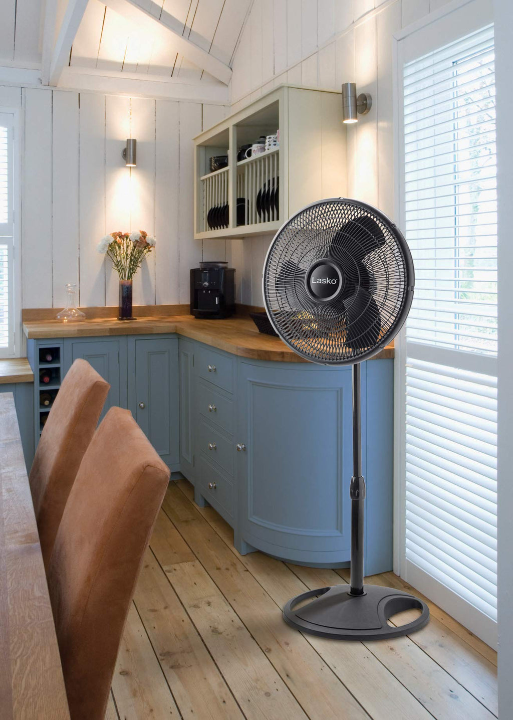 16-inch 3-Speed Oscillating Floor Fan with Adjustable Height J526958