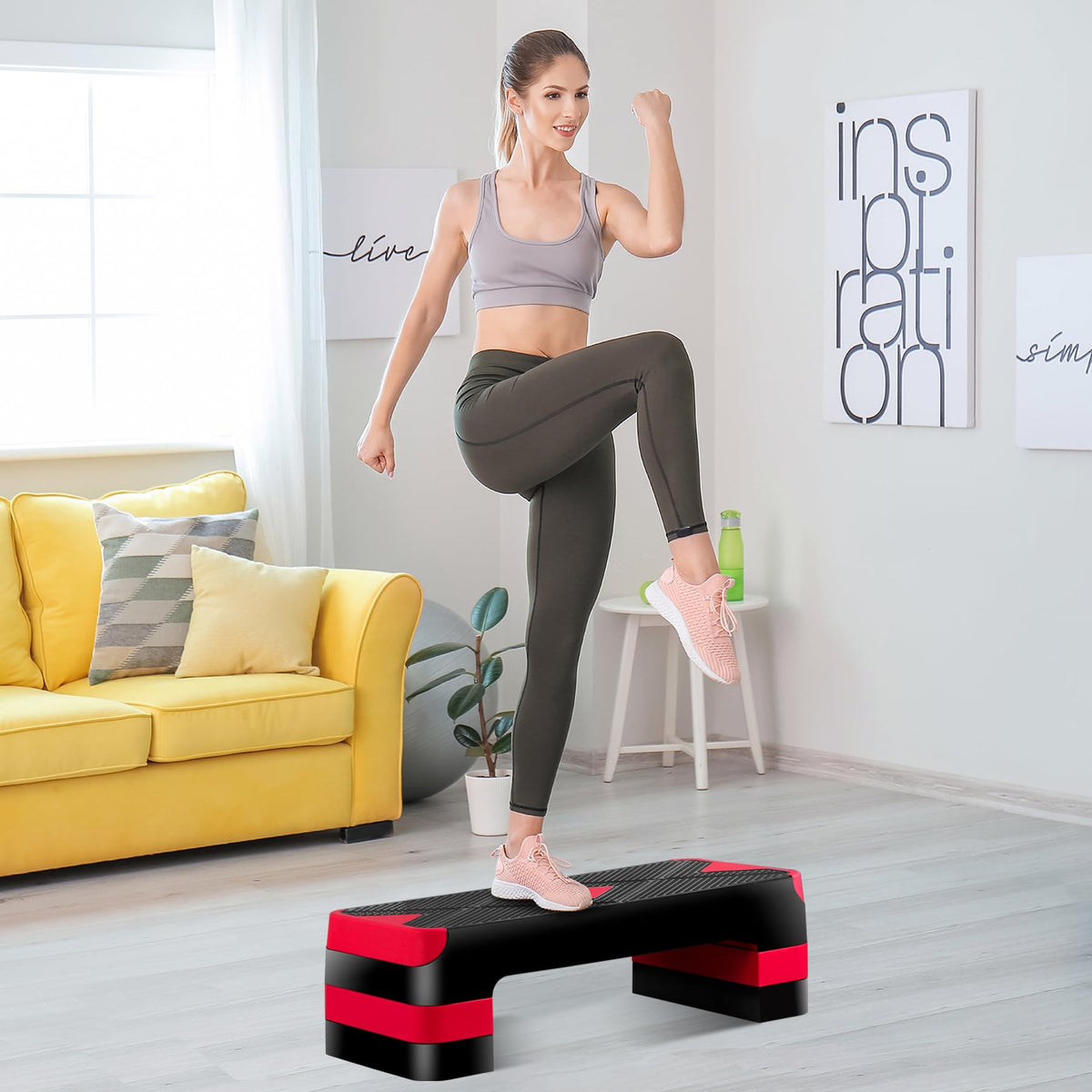 Adjustable Aerobic Stepper with Risers G43031
