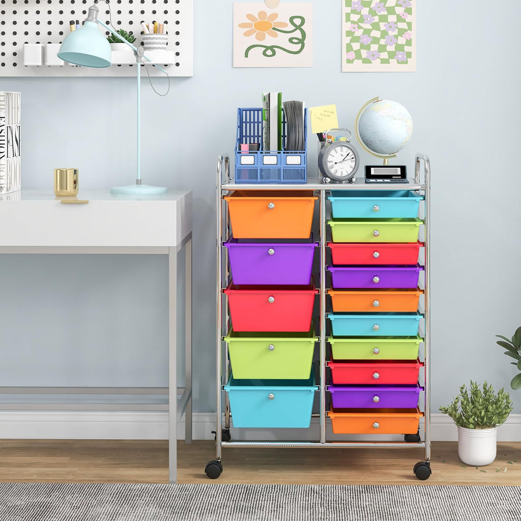 15 Drawer Rolling Storage Cart F4671