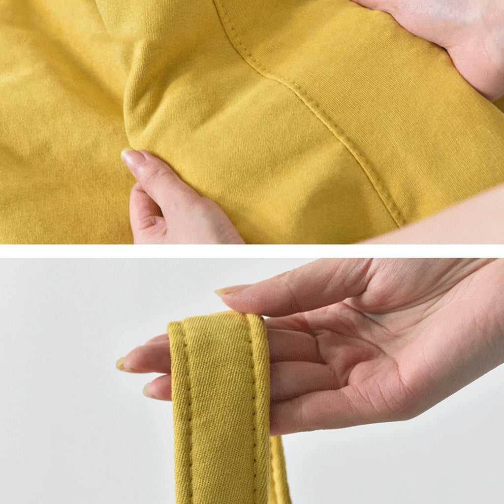 Washable Soft Bean Bag Chair Cover Only 110 * 120cm Yellow M17610
