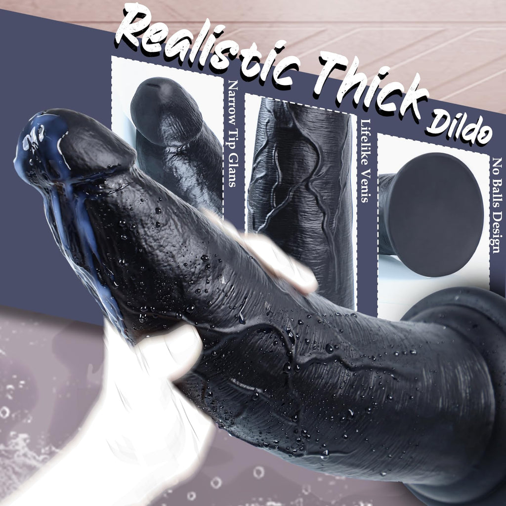12 Inch Black Thick Anal Dildo U6078
