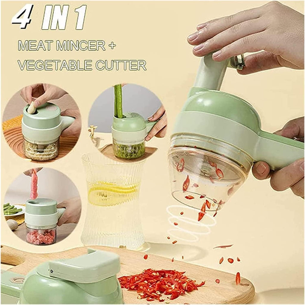 4 in 1 Portable Rechargeable Wireless Electric Vegetable Cutter X1237