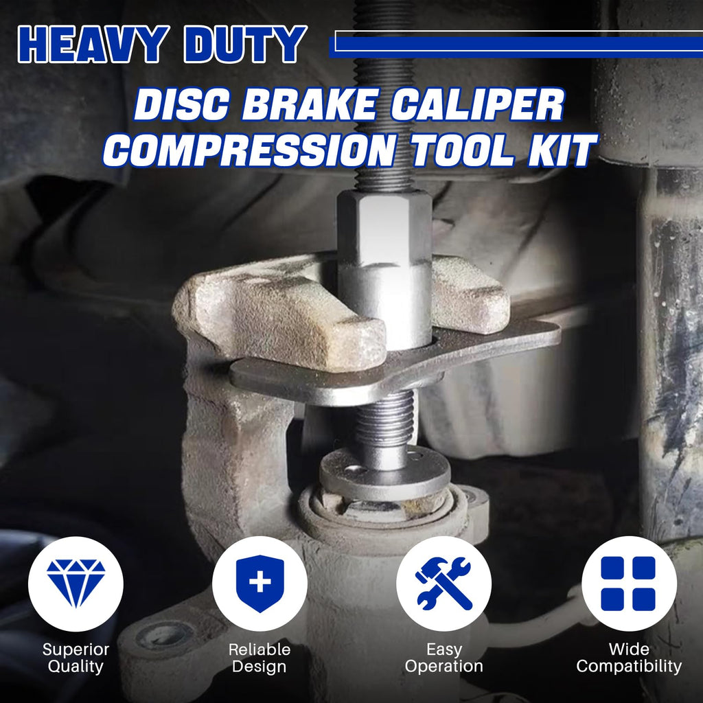 Heavy Duty Disc Brake Caliper Tool Set & Ball Joint Separator Tool Kit I87576
